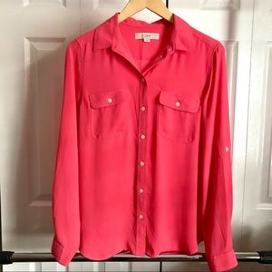 Coral LOFT Utility Shirt